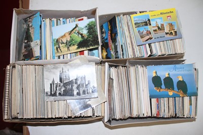 Lot 532 - Four shoeboxes of assorted postcards, mainly...