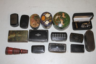 Lot 546 - A 19th century black lacquered and pewter...