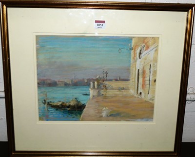 Lot 1053 - Late 20th century school - Continental harbour,...