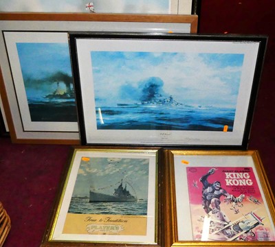 Lot 1072 - Assorted prints to include maritime and...