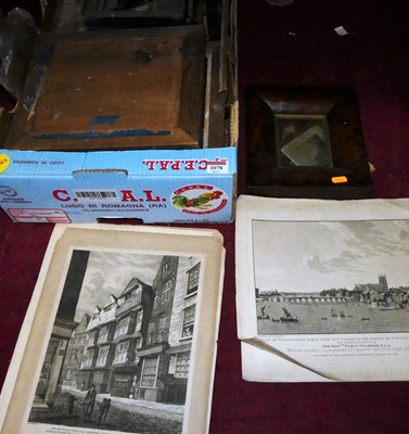 Lot 1078 - A box of assorted Victorian and later picture...