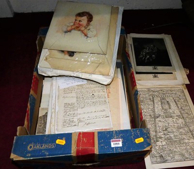 Lot 1084 - A box of assorted loose prints, to include...