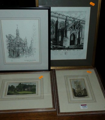 Lot 1105 - Assorted topographical prints, to include...