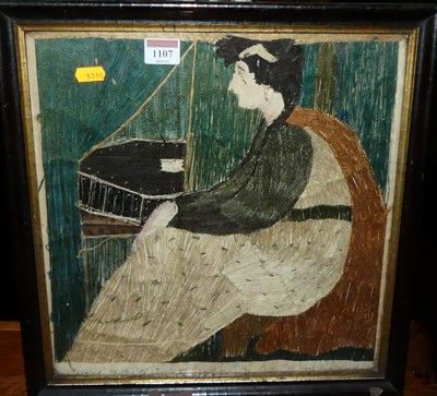 Lot 1107 - A 19th century amateur woolwork of Joanna of...