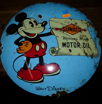 Lot 1113 - An enamel advertising sign for Sunoco Mercury...