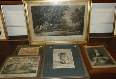 Lot 1052 - W H Caffyn, a pen and ink study of Boxford...