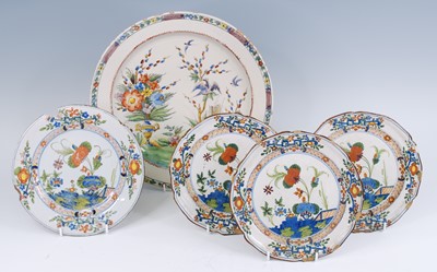 Lot 2125 - A Ferniani Faenza polychrome faience charger,...