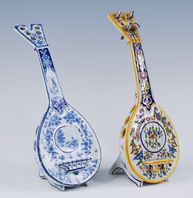 Lot 2131 - A French polychrome faience model of a...