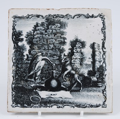 Lot 2115 - A Liverpool delftware tile, Sadler and Green,...