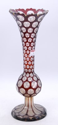 Lot 1 - A 19th century Bohemian ruby overlaid glass...