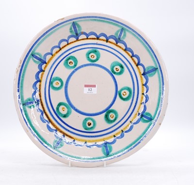 Lot 12 - A Fratelli Piscitello polychrome decorated tin-...