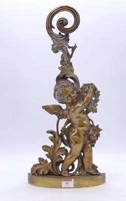 Lot 55 - A 19th century brass doorstop, in the form of...