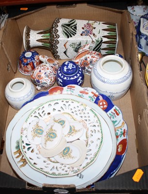 Lot 68 - A collection of Eastern ceramics, to include a...