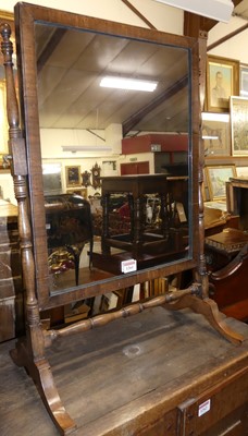 Lot 1261 - A 19th century mahogany swing dressing mirror,...