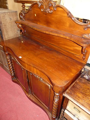 Lot 1264 - A mid-Victorian mahogany serpentine front...