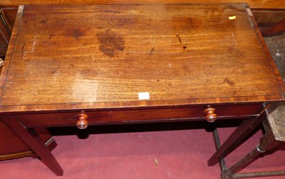 Lot 1271 - A 19th century mahogany and crossbanded single...