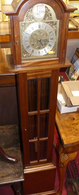 Lot 1275 - A mahogany Tempus Fugit grandmother clock,...