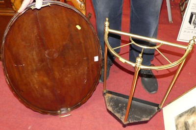 Lot 1278 - A 19th century mahogany oval twin handled...
