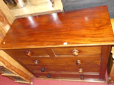 Lot 1280 - A mid-Victorian mahogany square front chest of...