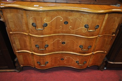 Lot 1283 - A 19th century Continental walnut and inlaid...