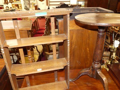 Lot 1284 - An early 20th century oak three-tier chip...