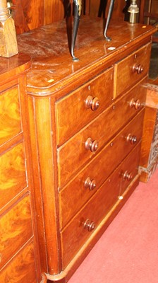 Lot 1290 - A mid-Victorian mahogany round cornered chest...
