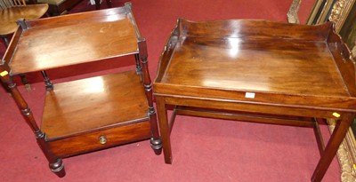 Lot 1292 - A 19th century mahogany raised twin handle...