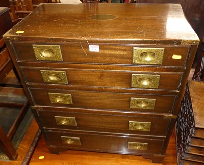 Lot 1297 - A contemporary mahogany and brass bound...