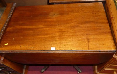 Lot 1298 - A circa 1830 mahogany round cornered drop leaf...