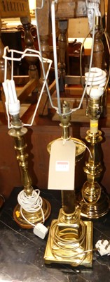 Lot 1315 - Three various contemporary polished brass...