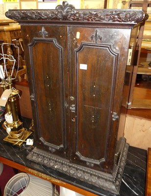 Lot 1316 - A late 19th century Continental walnut double...