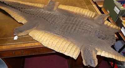 Lot 1332 - A flattened crocodile skin, approx dimensions...