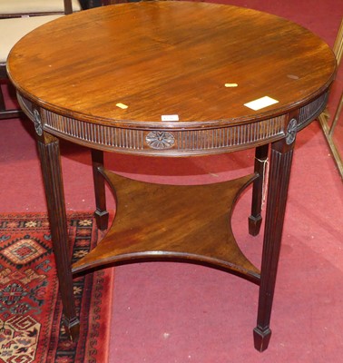 Lot 1336 - A circa 1900 mahogany circular two-tier centre...