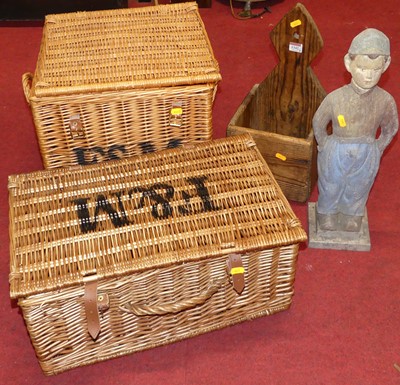 Lot 1342 - Two Fortnum & Mason wicker hamper baskets,...