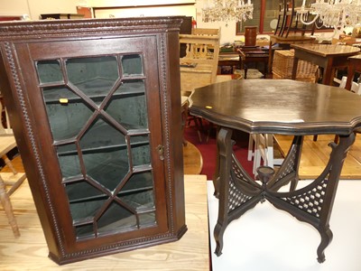 Lot 1347 - An Edwardian walnut octagonal shaped top...