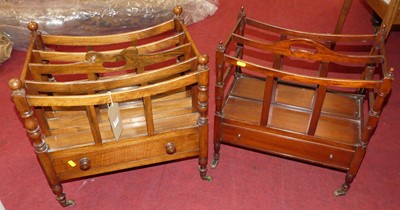 Lot 1354 - A Victorian walnut four-division Canterbury,...