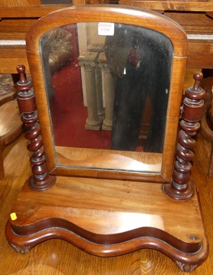 Lot 1358 - A Victorian mahogany swing toilet mirror