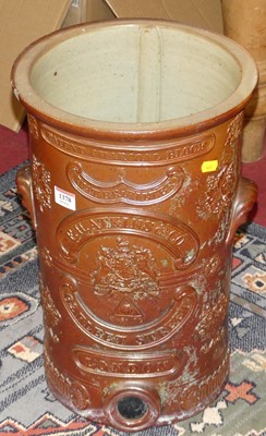 Lot 1378 - A circa 1900 stoneware water filter by F.H....