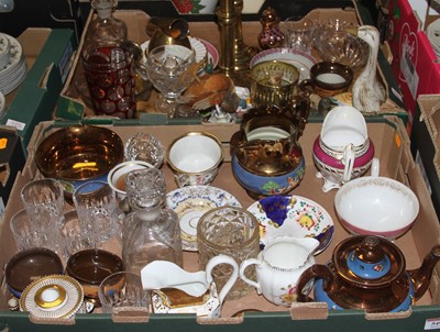 Lot 549 - Two boxes of 19th century and later glassware...