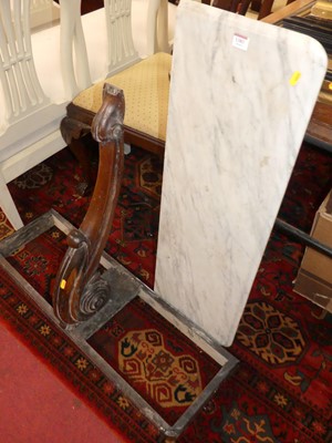 Lot 1383 - A 19th century mahogany and white variegated...