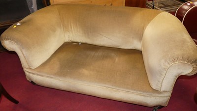 Lot 1388 - A circa 1900 fabric upholstered two-seater...