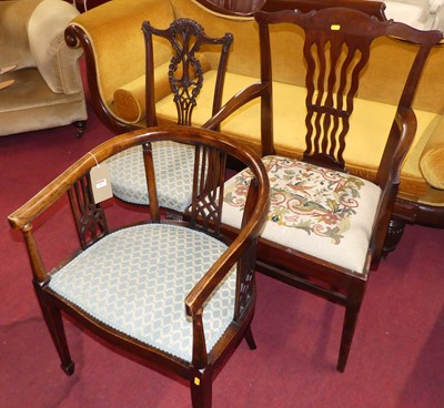 Lot 1391 - An assortment of 19th century chairs, to...