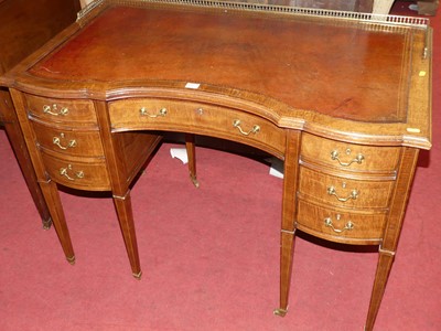 Lot 1415 - An Edwardian mahogany and satin wood strung...