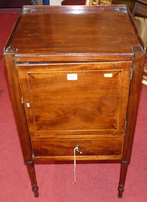 Lot 1416 - A 19th century mahogany single door bedside...
