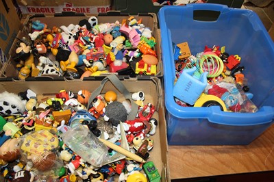 Lot 1489 - Three boxes of mixed McDonalds children's toys