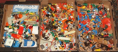 Lot 1511 - Three trays of mixed vintage Playmobile to...