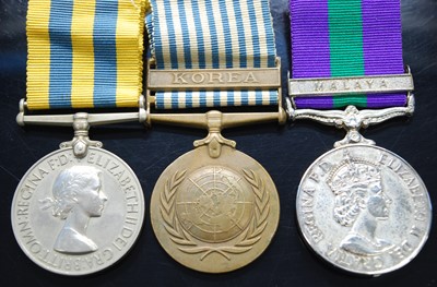 Lot 581 - A Korea medal (1950-53), naming CH / X 5071 J....