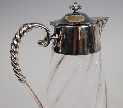 Lot 2077 - A late Victorian silver topped cut glass...