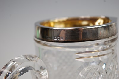 Lot 2077 - A late Victorian silver topped cut glass...