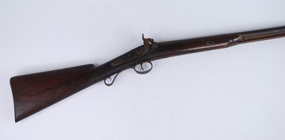 Lot 813 - A 19th century percussion sporting gun, the...